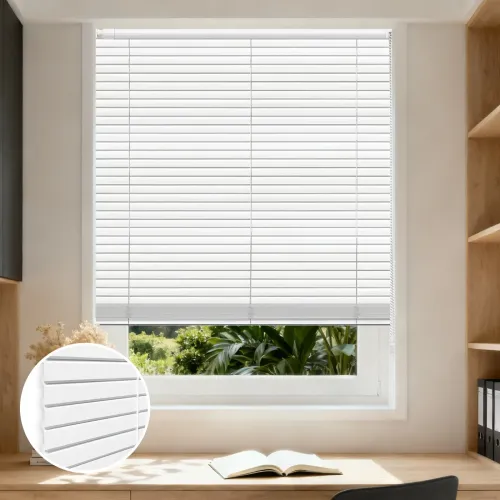 L-Shaped Matte Finish No-Drill Aluminum Curved Blinds