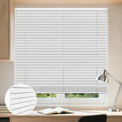 L-Shaped PVC Matte Finish No-Drill Curved Blinds