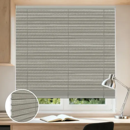 L-Shaped PVC Brushed Finish Curved Blinds
