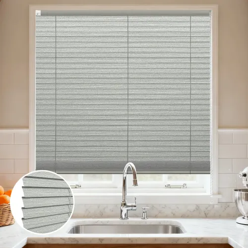 C-Shaped Brushed Finish No-Drill Aluminum Curved Blinds