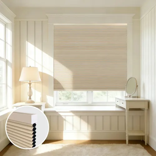 Blackout Honeycomb Shades - Flat Mount