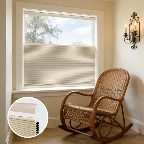 Blackout Cordless Top Down Bottom Up Cellular Shade — Double Arc