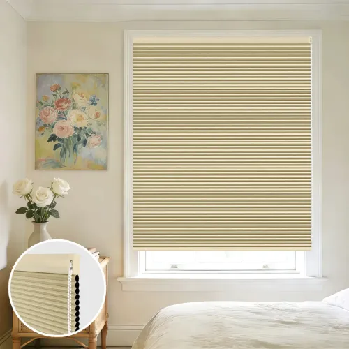 Blackout Single Layer Bead Chain Cellular Shade — Arc