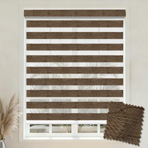 A202 Hover-Fit Curved Zebra Blind
