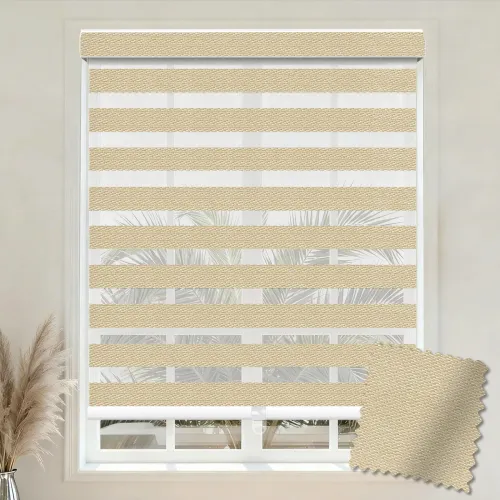 Elite Dimout Cordless Curved Cassette Zebra Blind (A221)