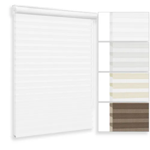 Custom Blackout Shangri-La Sheer Shades with Cord Loop - A185