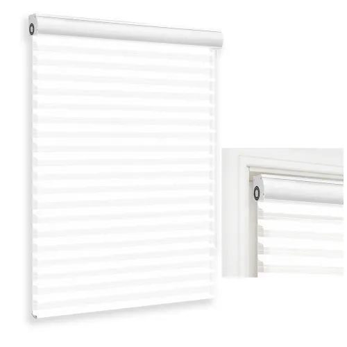 No Drill Custom Light Filtering Shangri-La Sheer Shades - A801