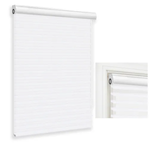 No Drill Custom Light Filtering Shangri-La Sheer Shades - A186