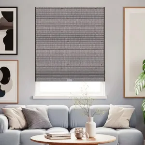 Linen Natural Woven Shade -  024 Bamboo Filaments & Chinese Knots