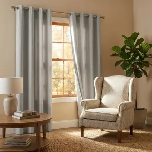 Svala Light Grey Grommet Top Curtains