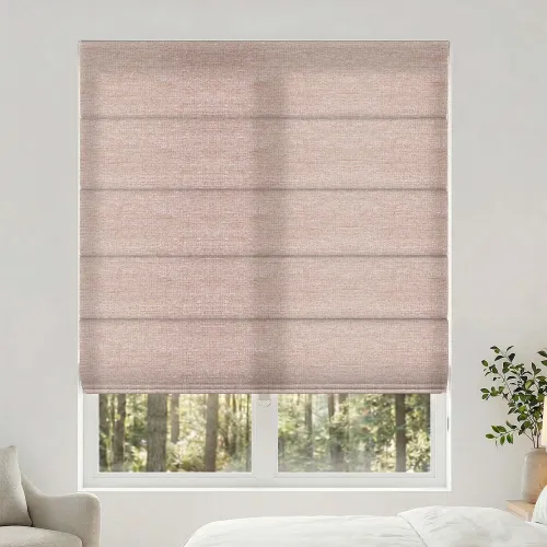 LM246 Cordless Single Layer Aluminum Track Roman Shade