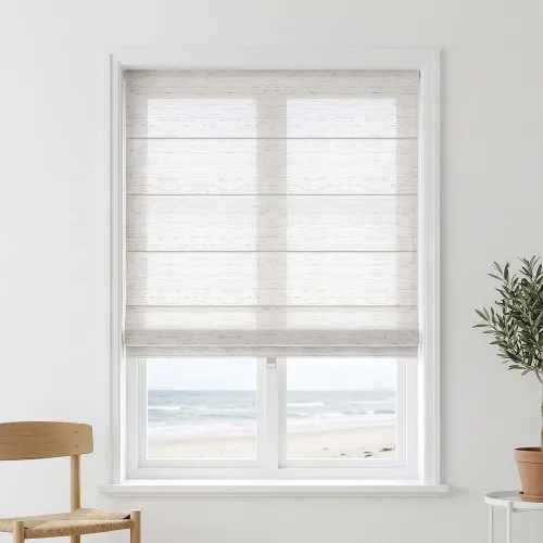 Cordless Light Filtering Cord Single Layer Roman Shade LM216
