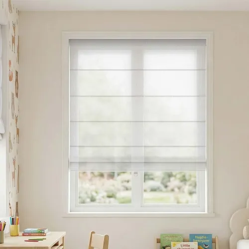 Cordless Light Filtering Cord Single Layer Roman Shade LM297