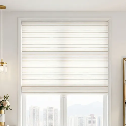 Cordless Light Filtering Cord Single Layer Roman Shade LM450