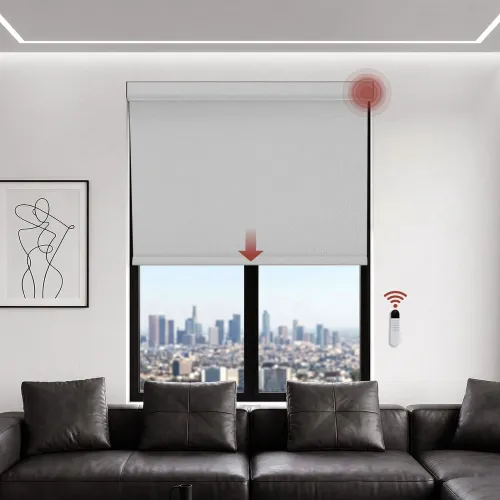 Motorized Blackout Curved Shell Roller Shade