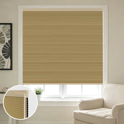 Blackout Single Layer Bead Chain Cellular Shade — Arc