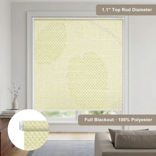 Blackout Lite No-Drill Roller Shade — White Lined Privacy (A131)
