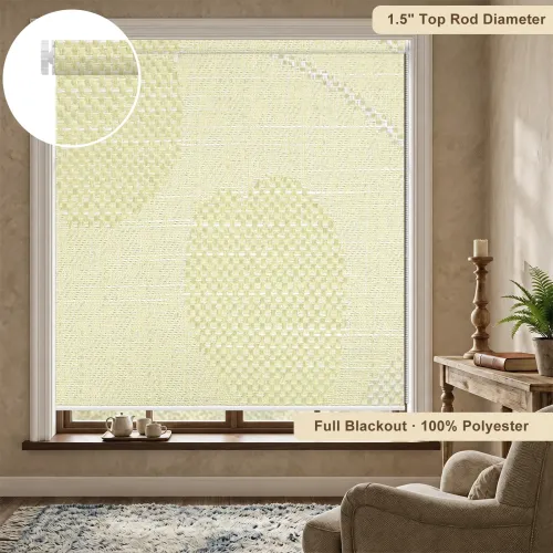 Blackout Pro No-Drill Roller Shade — White Lined Privacy (A131)