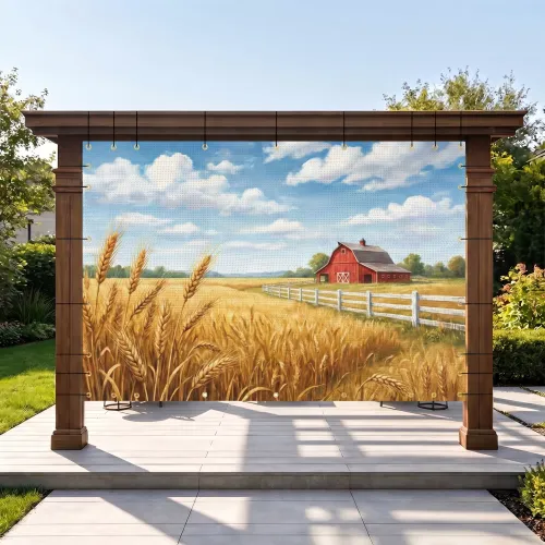 Custom Printed Patio & Gazebo Backdrop Screen
