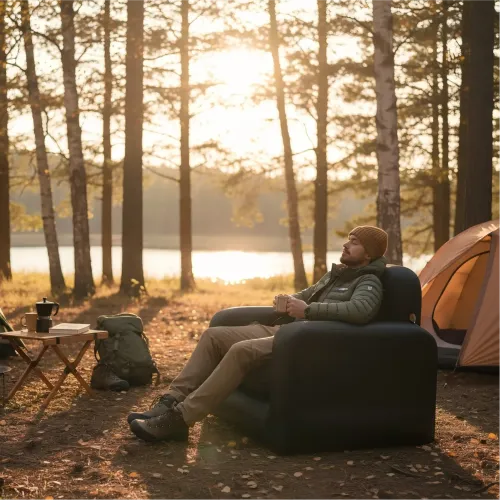 Inflatable Camp Sofa Single / Double - Drop-Stitch Firm Seating