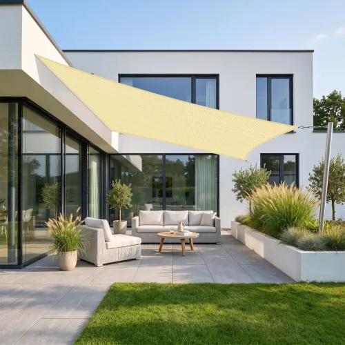 Rectangle Shade Sail with Wall Profile