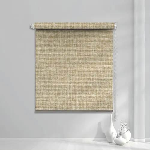 Blackout Lite No-Drill Roller Shade — White Lined Back (A128)