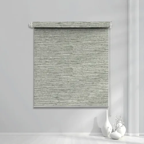 Blackout Lite No-Drill Roller Shade — White Fabric Back (A130)