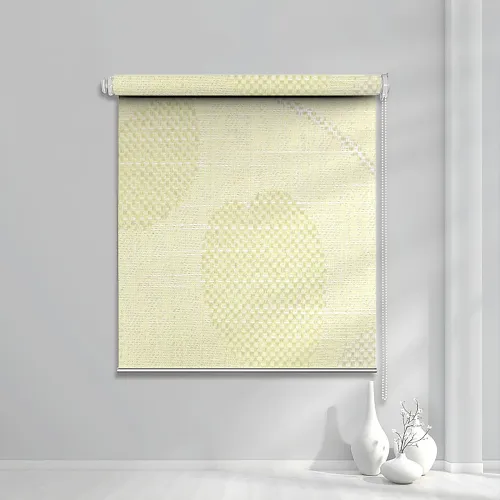 Blackout Lite No-Drill Roller Shade — White Lined Privacy (A131)