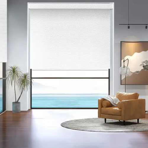 Custom Print Blackout Curved Shell Roller Shade (A111)