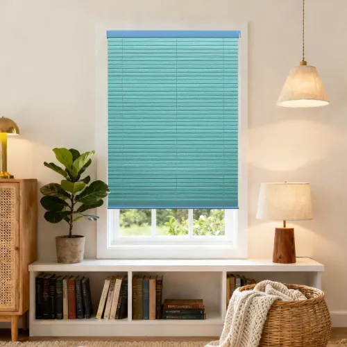 L-Shaped Brushed Finish Aluminum Curved Blinds